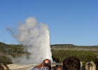 Old Faithful from second story inn balcony