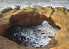 Devil&#39;s Punchbowl, Oregon Coast.  A collapsed sea cave that fills with surf at high tides.