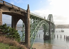 Newport Bridge over the entrance to Yaquina Bay.
