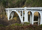 Recently restored Ben Jones Bridge.  One of several surviving Oregon coast bridges from the 1930&#39;s, known for their blended art deco style.