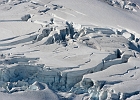 House-sized crevasses.
