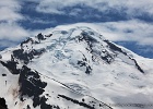 Mt. Baker&#39;s north side: the Cockscomb (L), Mazama Glacier (C), North Ridge (C-R), Roman Nose (R), 9000-ft saddle and climbing route (far R)
