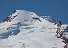 Close-up of Grant peak, the north face headwall, the Cockscomb, and the upper Park Glacier.
