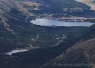 Fishercap Lk (foreground) and Swiftcurrent Lk and the Many Glacier Hotel 7 miles from my perch.  A long walk back awaits...