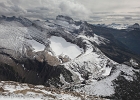 A wider view to include the Logan Pass and HIghline Trail area (far right).  The weather begins to change...