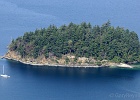 Long distance view of Chuckanut Island from the Lower Chuckanut Ridge Trail.