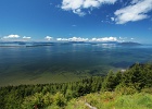 Samish Bay with the San Juan Islands beyond.  Blanchard Mountain hang glide launch, Pacific Northwest Trail.