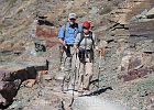The final stretch to Ptarmigan Tunnel, Sally and Jim enjoy level trail.