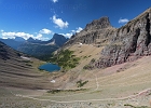 Ptarmigan Lake and the hanging valley as seen from the tunnel entrance.