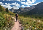 Returning to base camp; overlooking the Swiftcurrent Valley.