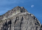 Moonset near Swiftcurrent Peak.