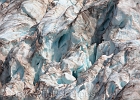 Varied colors of the Coleman Glacier ice in late summer.