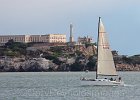 Sailing past a rough looking Alcatraz Island.