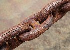 Rusty Links -- Sea wall retaining fence at Fort Point.