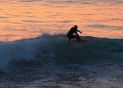 Sunset surfing.