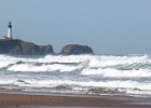 Saturday morning walk on Moolack Beach, heading toward Yaquina Head.