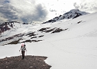 Through the lower climber's camp at 5600'. It's all snow from here.