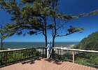 Spotting a whale from Cape Perpetua.