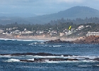 View from Boiler Bay over to Lincoln Beach, with a corner of our little house noted...